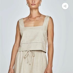 Carbon38 Linen Square Neck Tank